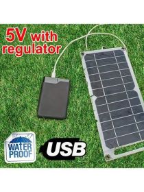 Portable 6W Solar Panel Fast USB Charging for Phones Camping