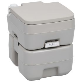 Portable Camping Toilet Gray 5.3+2.6 gal