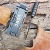 Portable Necklace Survive Opener EDC Pocket Self Blade Fruit Knife Camp Outdoor Hunt Defense Black Hike