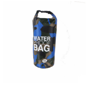 Camouflage waterproof bucket bag beach bag waterproof bucket bag outdoor drifting waterproof bag waterproof bag (Option: Dark blue-30L)