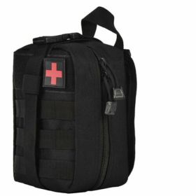 Tactical First Aid Pouch; Detachable Medical Pouch Kit Utility Bag (Bag Only) (Color: black)