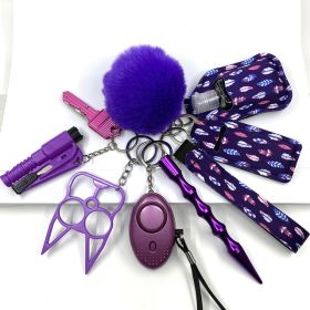 Custom Personal Safety Survival Women Alarm Window Breaker Set Girl Self Defense Keychain (style: Style10)