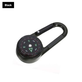 1pc Double-sided Multifunctional Camping Compass; Outdoor Accessories (Color: black)