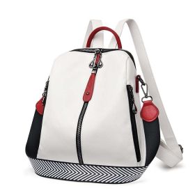 High Quality Backpack Women Soft Leather Backpack Female WhiteTravel Back Pack School Backpacks for Girls Sac A Dos Hot (Color: White)