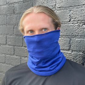 Hemless Neck Gaiter Face Mask for Fishing & Outdoor Activities (Color: Blue)