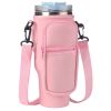 Water Bottle Carrier Bag Neoprene Water Cup Pouch Water Bottle Holder with Adjustable Strap Phone Pocket for Walking Travel Camping