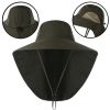 Fishing Sun Hat UV Protection Neck Cover Sun Protect Cap Wide Brim Neck Flap Fishing Cap For Travel Camping Hiking Boating