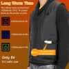 Heat Jacket Vest 3 Heating Gear Adjustable USB Heated Vest Warm Heat Coat Vest w/ 5 Heating Pads For Men Women Winter Outdoor Activity