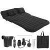 Inflatable SUV Air Mattress Thickened Camping Bed Cushion with Pillow Air Pump Storage Bag PVC Flocked Car Bed for Home Car Travel Camping