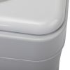 Portable Push-rod Toilet, 20L/5.3 Gallons Detachable Tank for Camping, Boating, Hiking and Traveling, Cold Gray