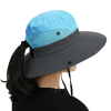 Safari Sun Hats for Women Summer Hat Wide Brim UV UPF Protection Ponytail Outdoor Fishing Hiking Hat for Female 2021