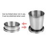 Stainless Steel Folding Cup Portable Outdoor Travel Camping Telescopic Cup Ourdoor Foldable Drinkware 75ml/150ml/250ml