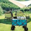 Outdoor Garden Multipurpose Micro Collapsible Beach Trolley Cart Camping Folding Wagon